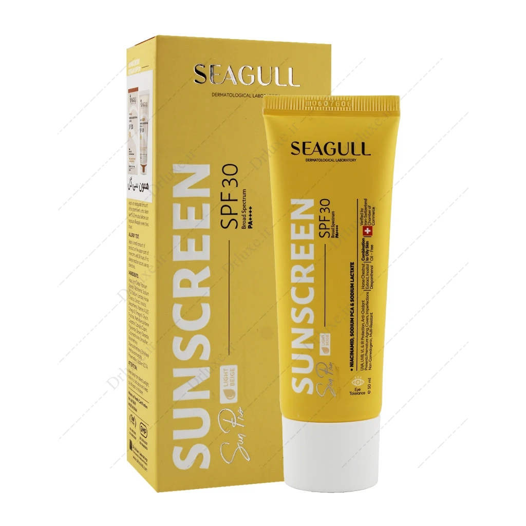 کرم ضد آفتاب SPF30 رنگی فاقد چربی سی گل 40 میلی‌لیتر